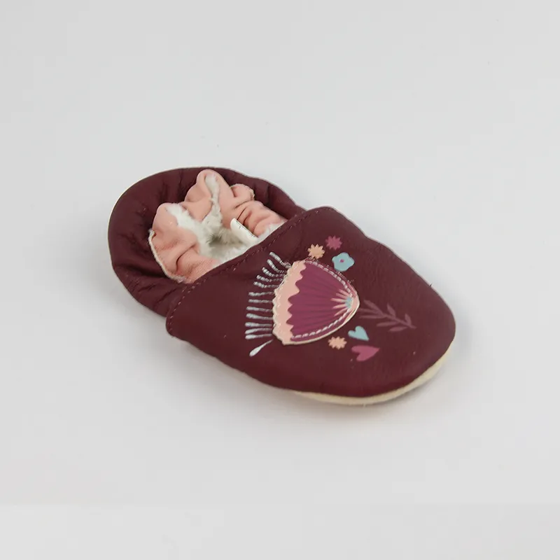 Infant soft leather sock slippers comfort house shoes