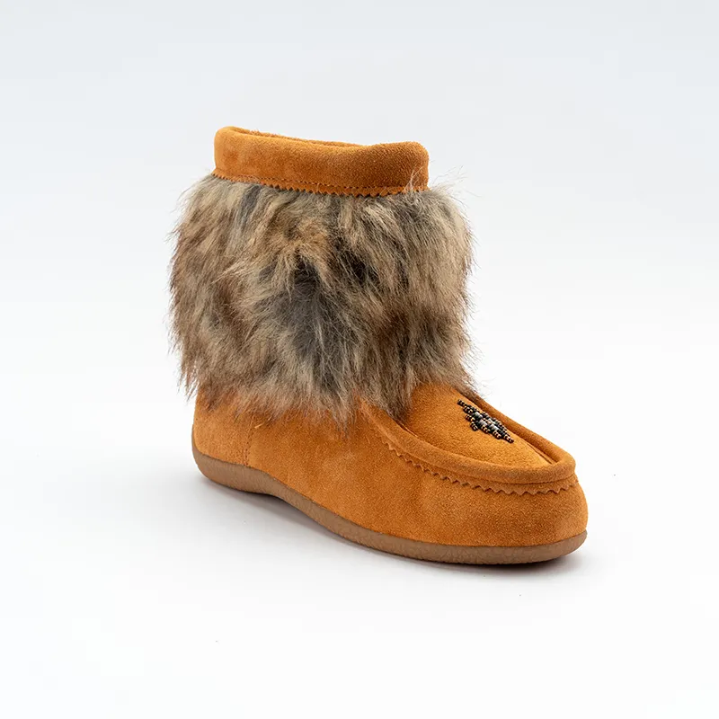 Womens &Girls Half Mukluk suede moccasin boots