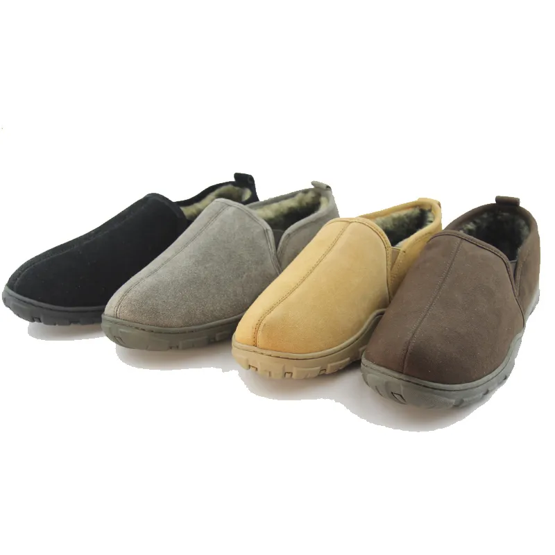 Classic Men's Slip-on Leather House Slippers