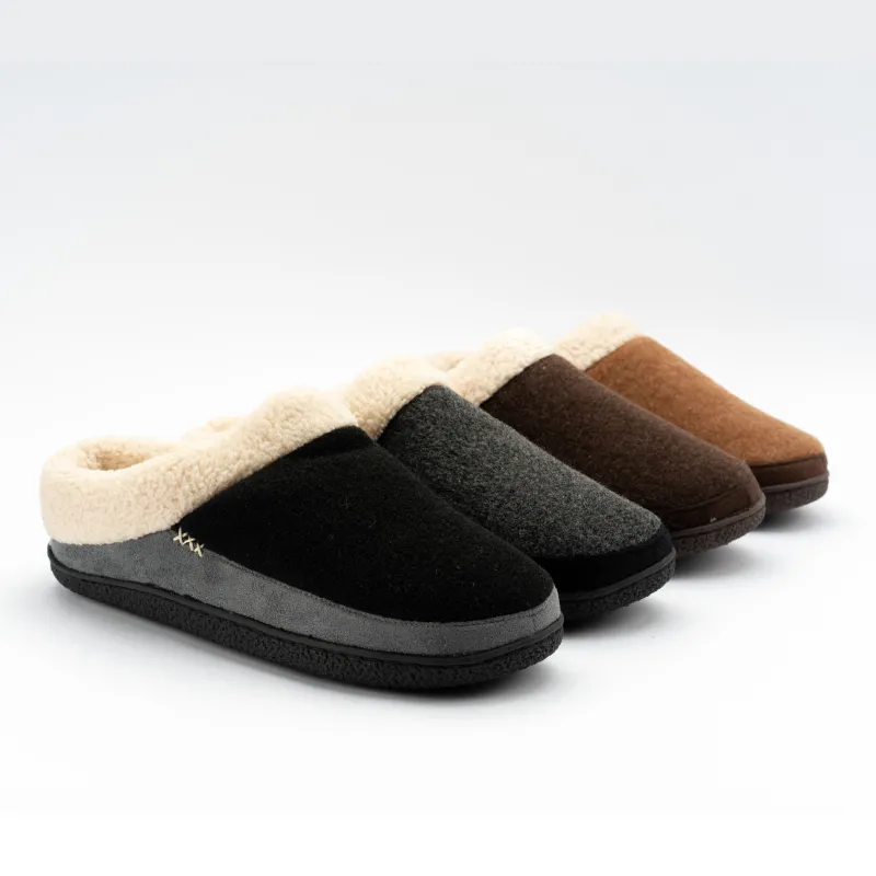 Men's Felt Clog Slippers Comfort House Shoes