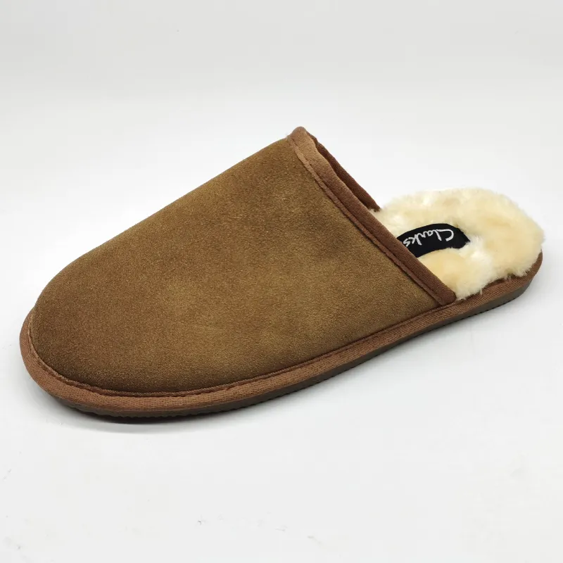 Classic Men’s slip on cowsuede Scuff Slippers