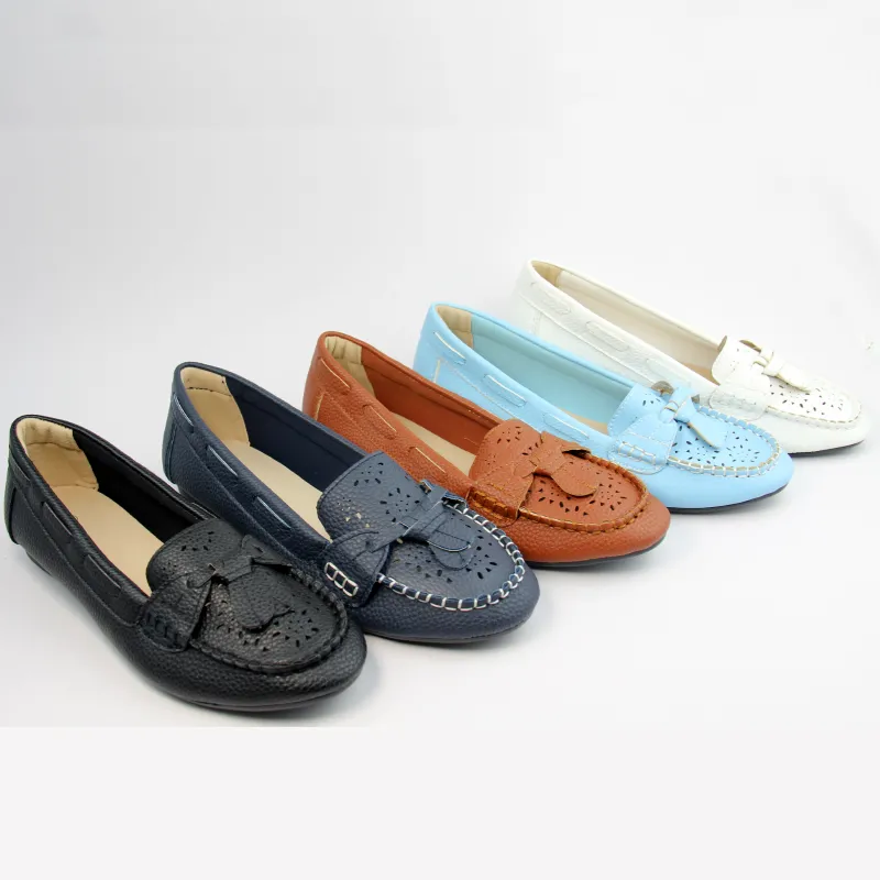 Women’s Soft PU Ballet Flats Shoes Comfort Slip On Moccasins