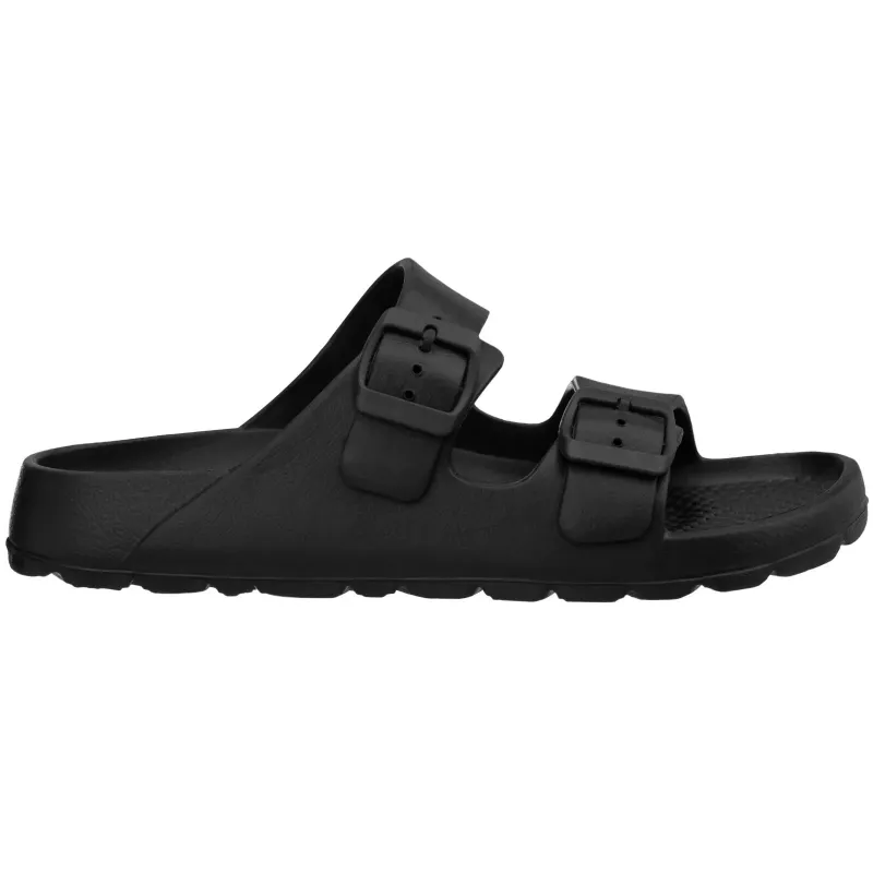 Unisex Slides Sandals Men's Women's Adjustable Double Buckle Lightweight EVA Comfort Footbed Flat Slip on Sandal with Arch Support