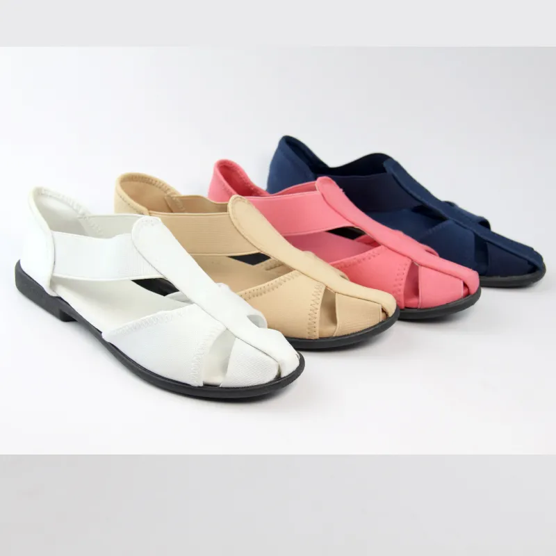 Women’s Strechable Spandex Sandals slippers Flat Slip-on Shoes