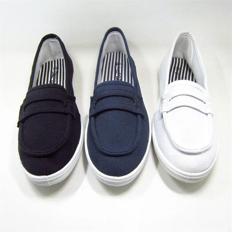 Womens’s Canvas loafer Shoes Flats Slip On Casual Sneaker Injection Shoes