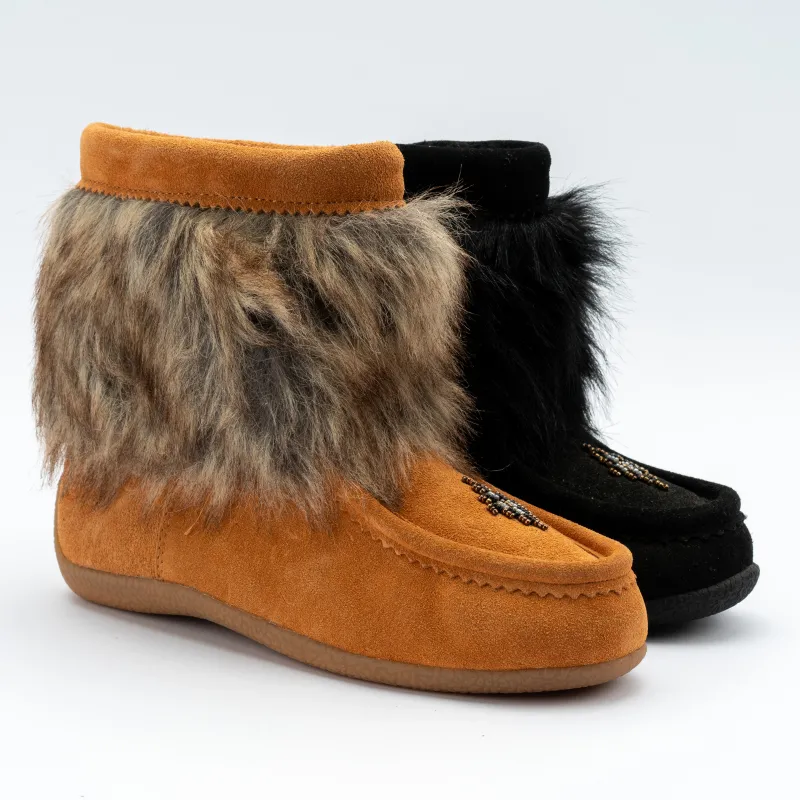 Womens &Girls Half Mukluk suede moccasin boots