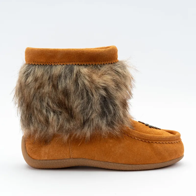 Womens &Girls Half Mukluk suede moccasin boots