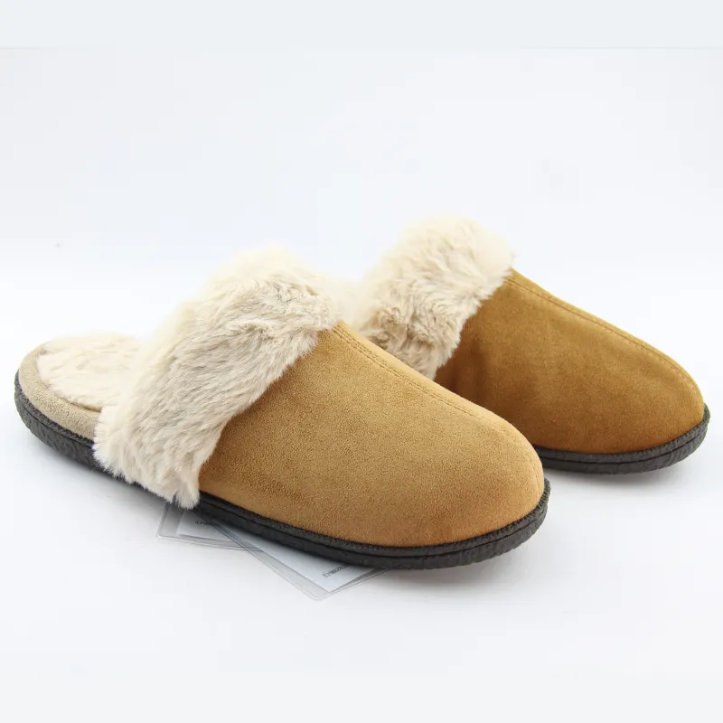 Women's Faux fur suede slippers