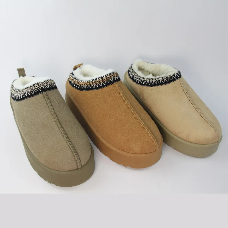 Women's Faux suede slippers cozy