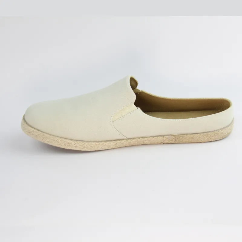 Mens slip on slipper linen casual comfort slippers