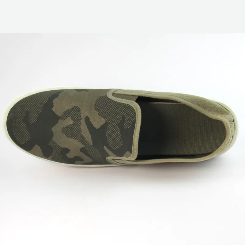 Mens Textured Slip-on camo Canvas Shoes