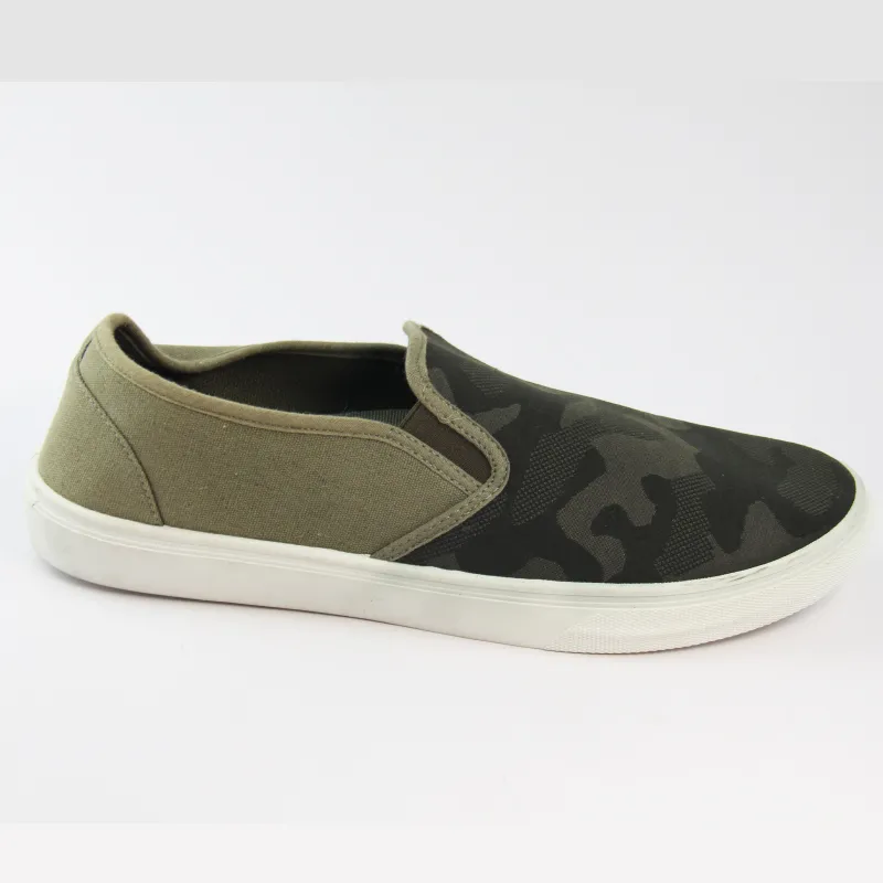 Mens Textured Slip-on camo Canvas Shoes