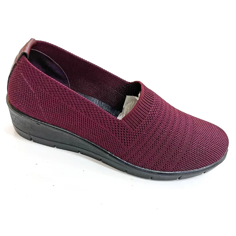 Women's flyknit shoes slip-ons flat casual shoes