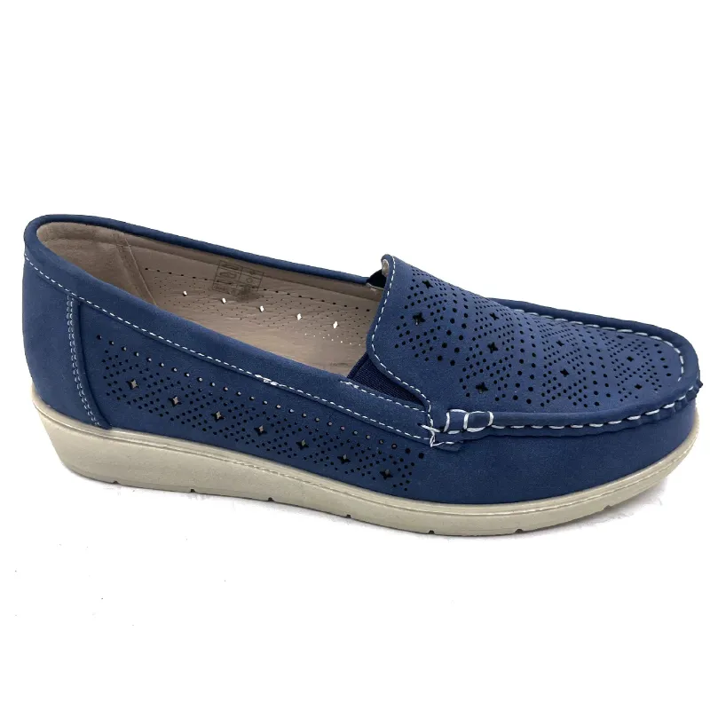 Womens walking wedges flat loafers