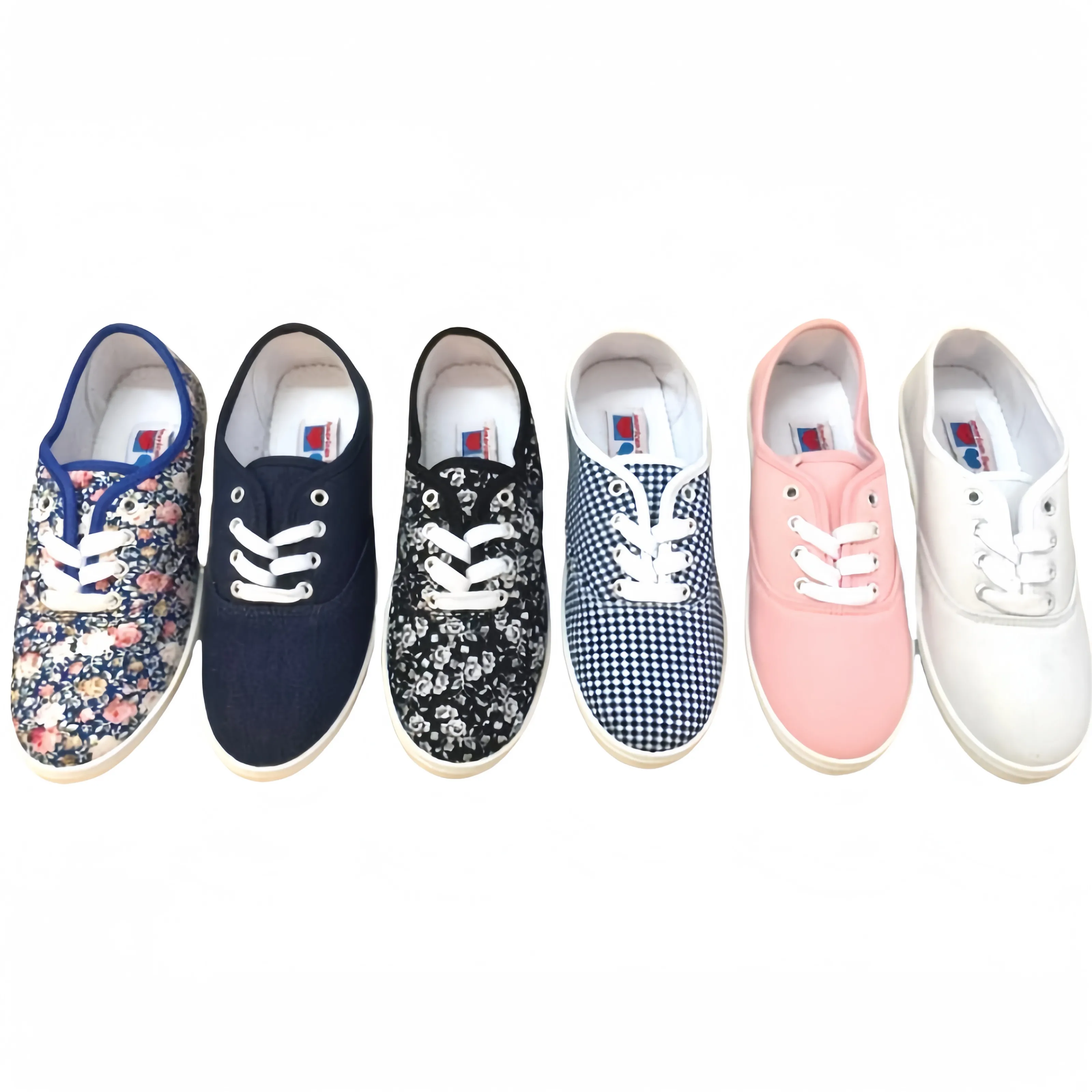 Womens Lace Up Canvas casual sneaker walking shoes trainers.