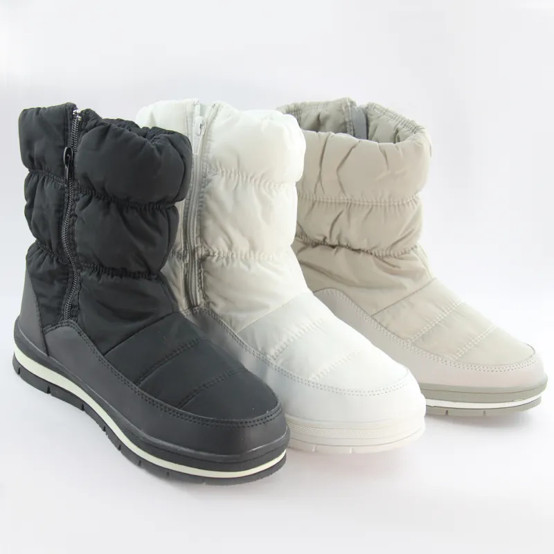 Womens Waterproof Nylon Midcalf Snow Boots