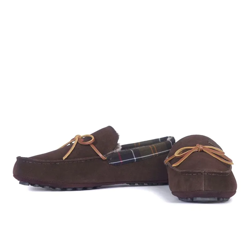 Classic Mens moccasin slippers driving shoes with leather lace