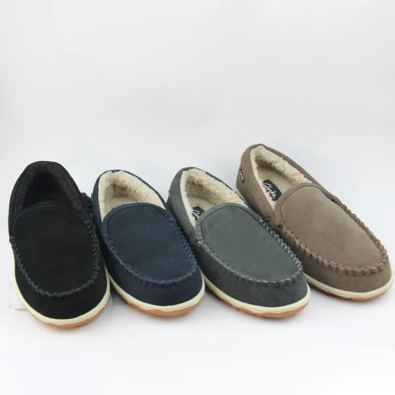 Mens suede venetian moccasin slippers outdoor slippers