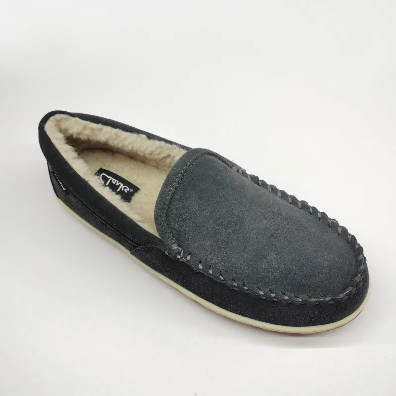 Mens suede venetian moccasin slippers outdoor slippers