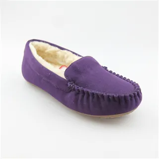 Womens microsuede venetian moc slippers Flats slip-on shoes