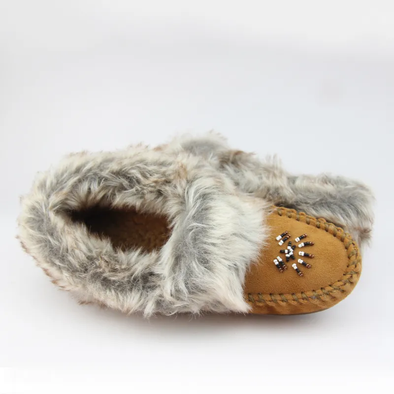 Womens Mukluks indoor suede moccasin slippers slip-on