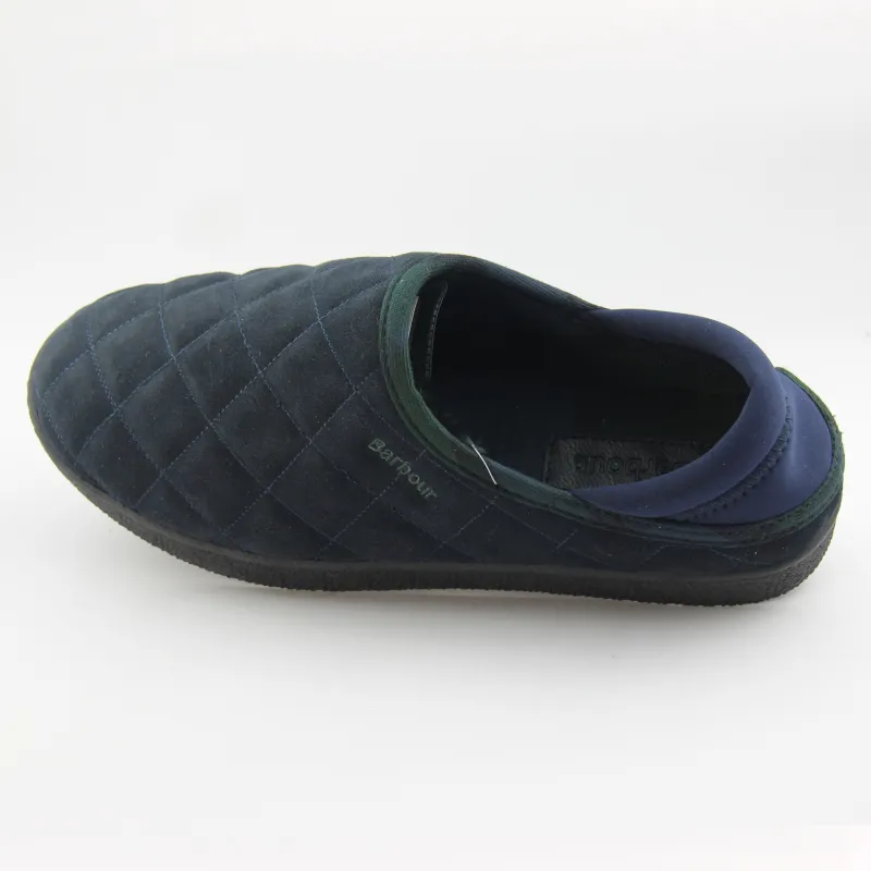 Unisex Quilt Leather Slippers with Fold Down Back