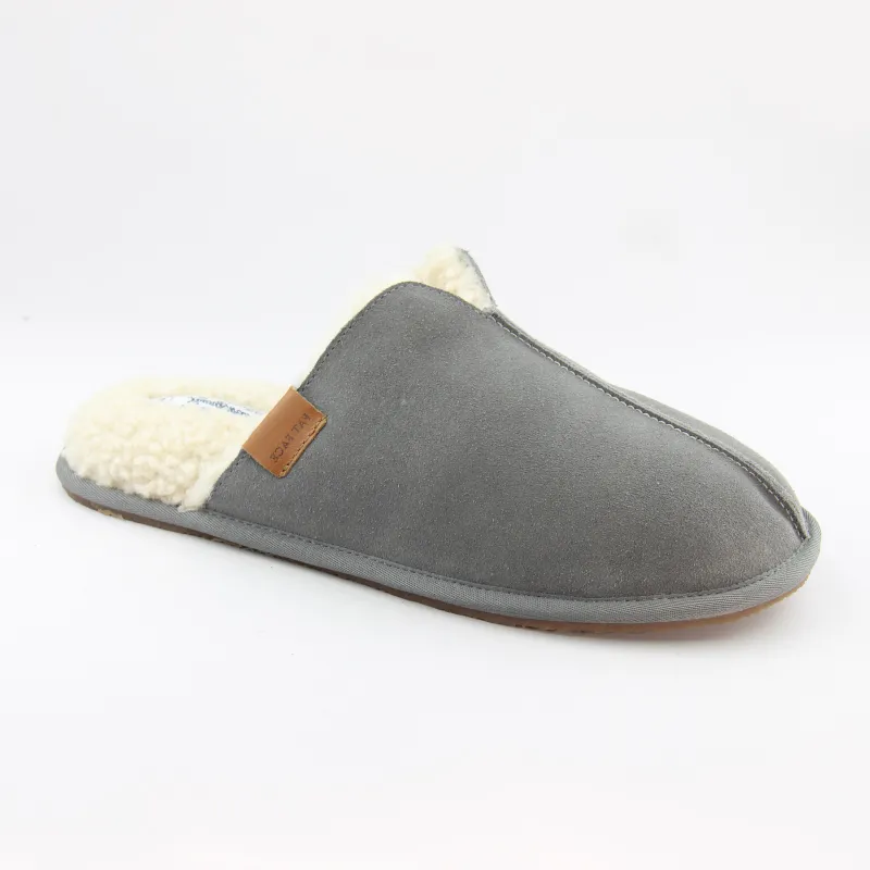 High quality Men's Leather scuff Slippers indoor slippers