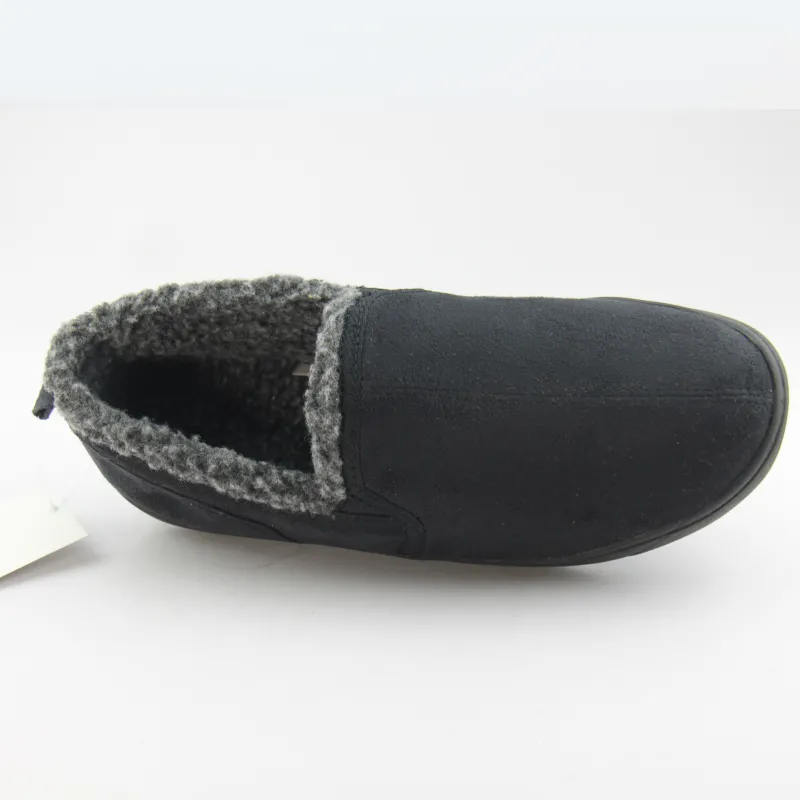 Mens microsuede slip-on clog Sherpa lined casual slippers