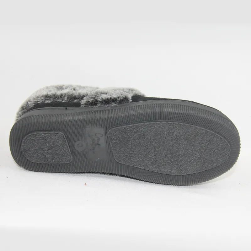 Women's Suede Leather Cozy Campfire Slip-on clog slippers