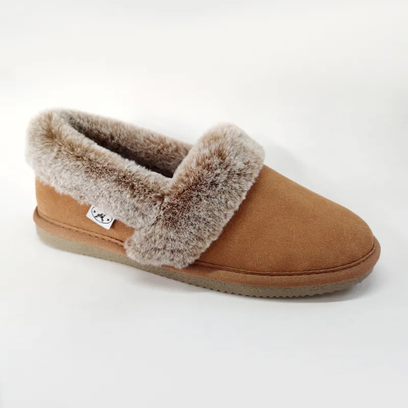 Women's Suede Leather Cozy Campfire Slip-on clog slippers