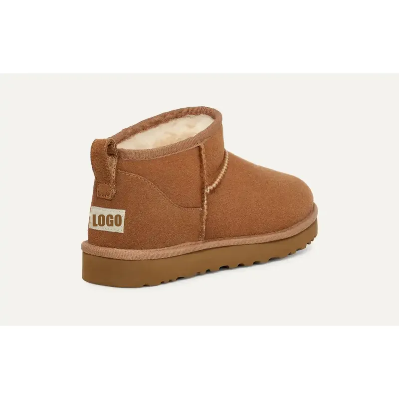 Unisex Sheepskin Mini Boots Winter Snow Boots