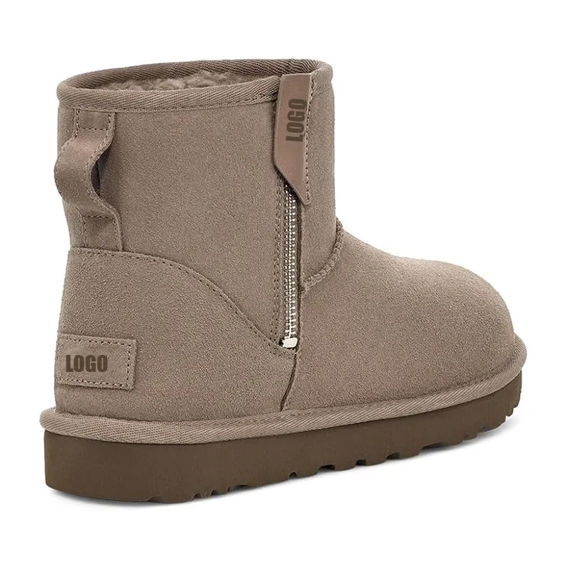 Unisex Sheepskin Mini Boots Winter Snow Boots