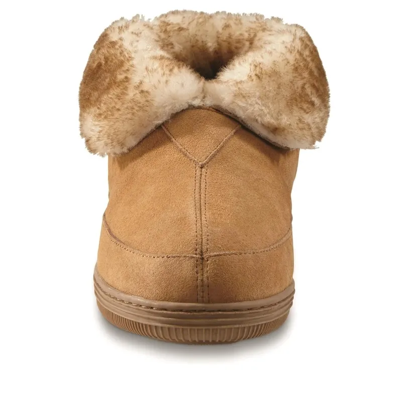 Mens Sheepskin Mini Boots Turned Fur Collar Winter Snow Boots