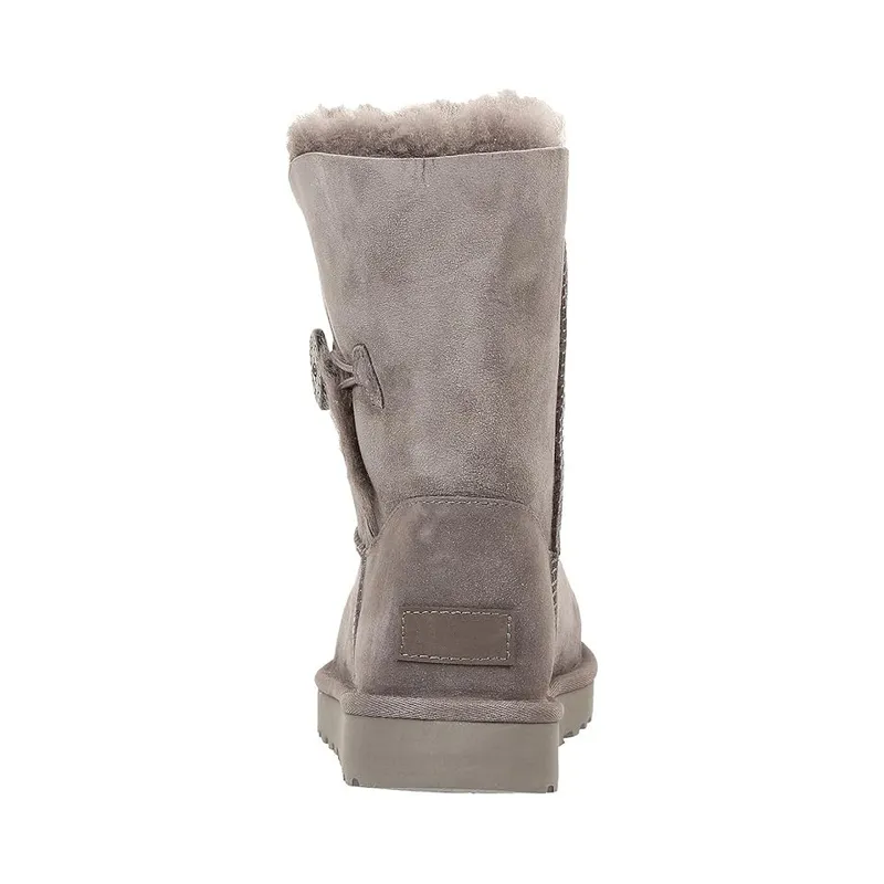 Womens DoubleFace Sheepskin Boots Mid Calf Winter Snow Boots