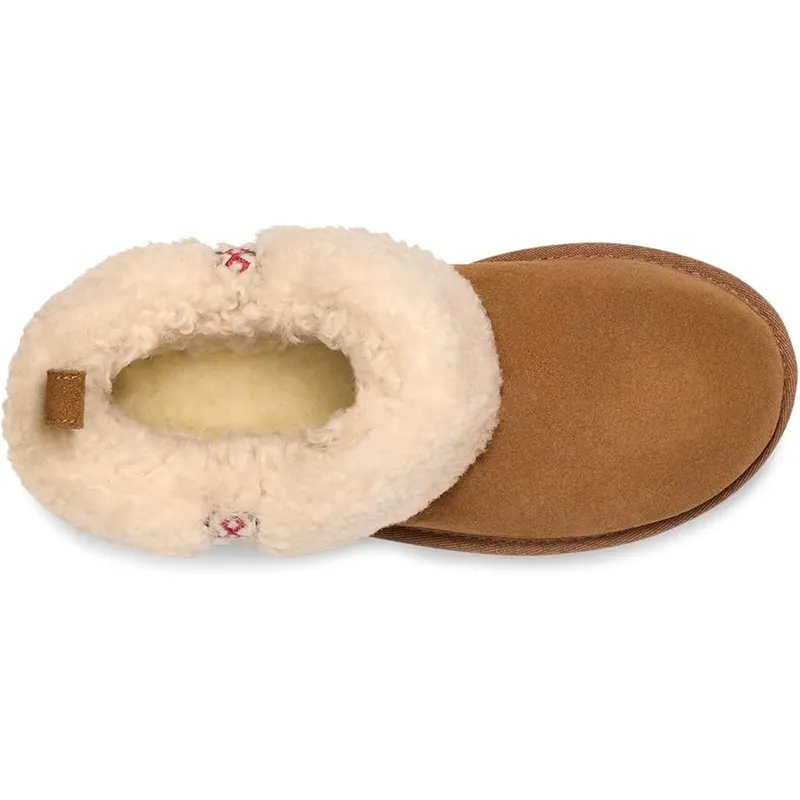 Womens Sheepskin mini boots Sherpa lined Winter Snow Boots