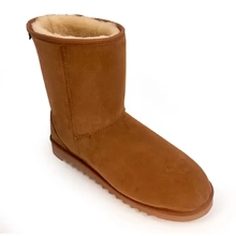 Unisex Classic Sheepskin Long Calf Boots Winter Snow Boots