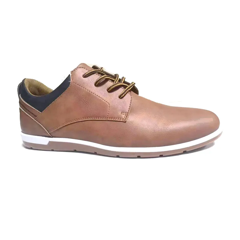 Mens Lace-up Man Made Leather Sneaker Dress Shoes