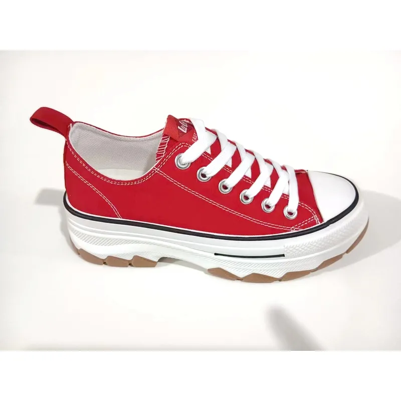 Womens Canvas  shoes Thick Bottom Sneaker Fashion Lace up Casual Shoes