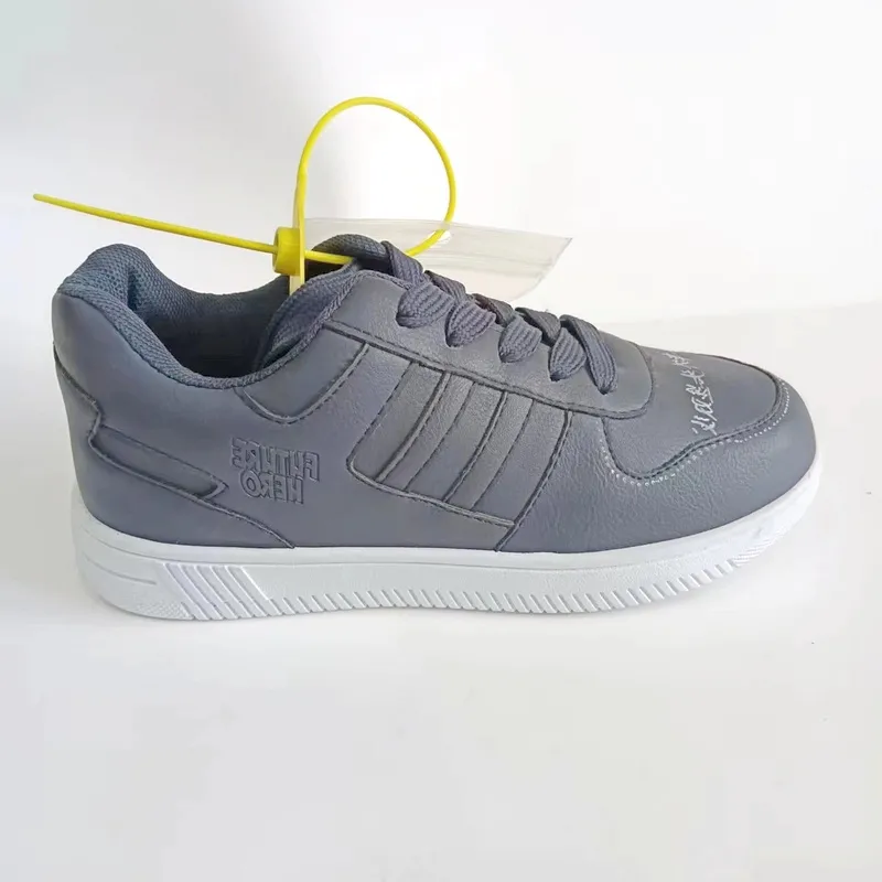 Unisex fuax leather sports sneaker lace up running shoes walking shoes