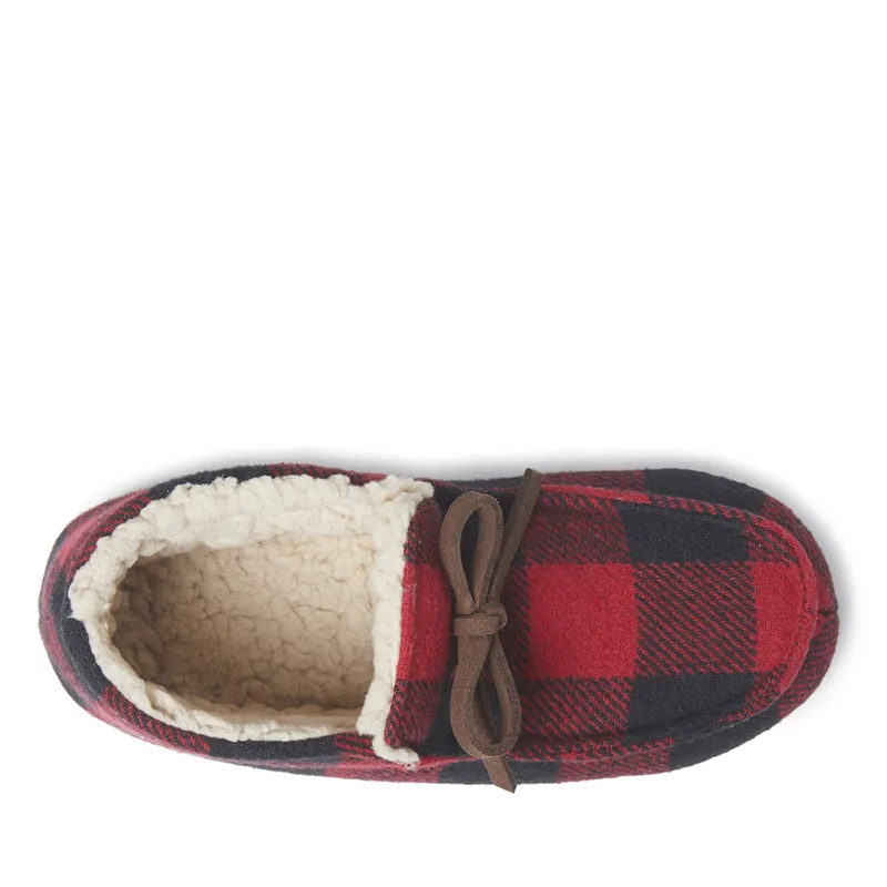 Kids Plaid flannel Moccasin Boots Slip on shoes