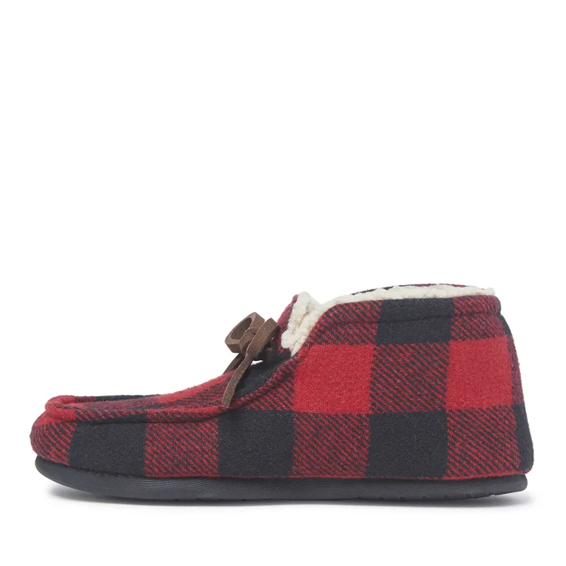 Kids Plaid flannel Moccasin Boots Slip on shoes