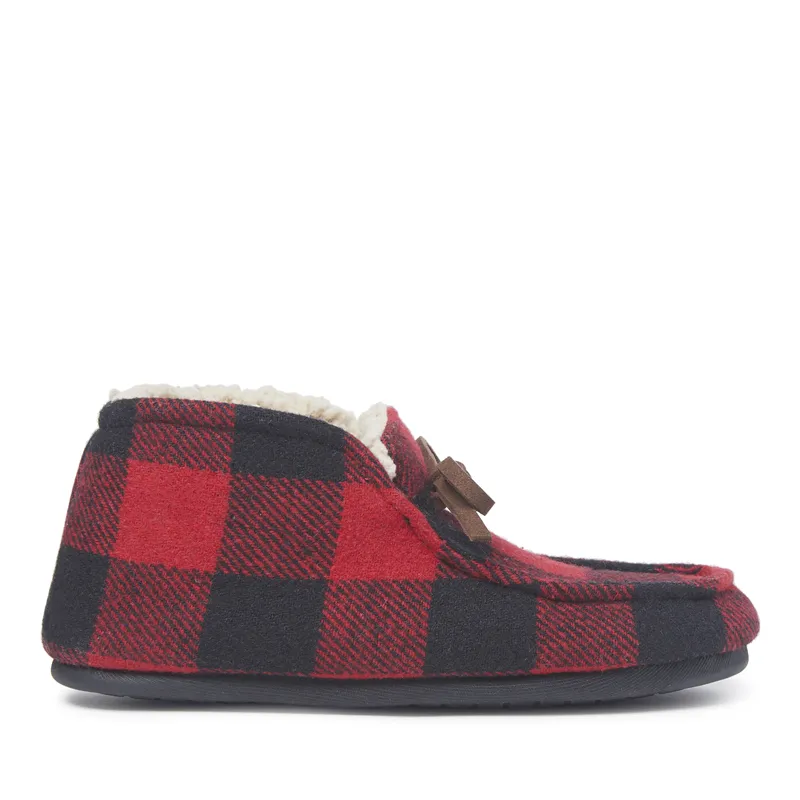 Kids Plaid flannel Moccasin Boots Slip on shoes