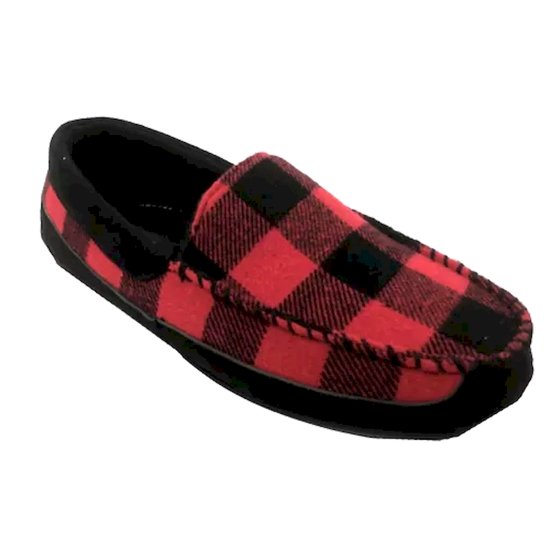 Men&#039;s Winter House slippers Plaid moccasin