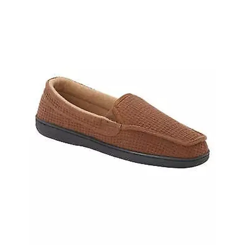 Mens Waffle Venetian Slippers Casual Flat loafer shoes