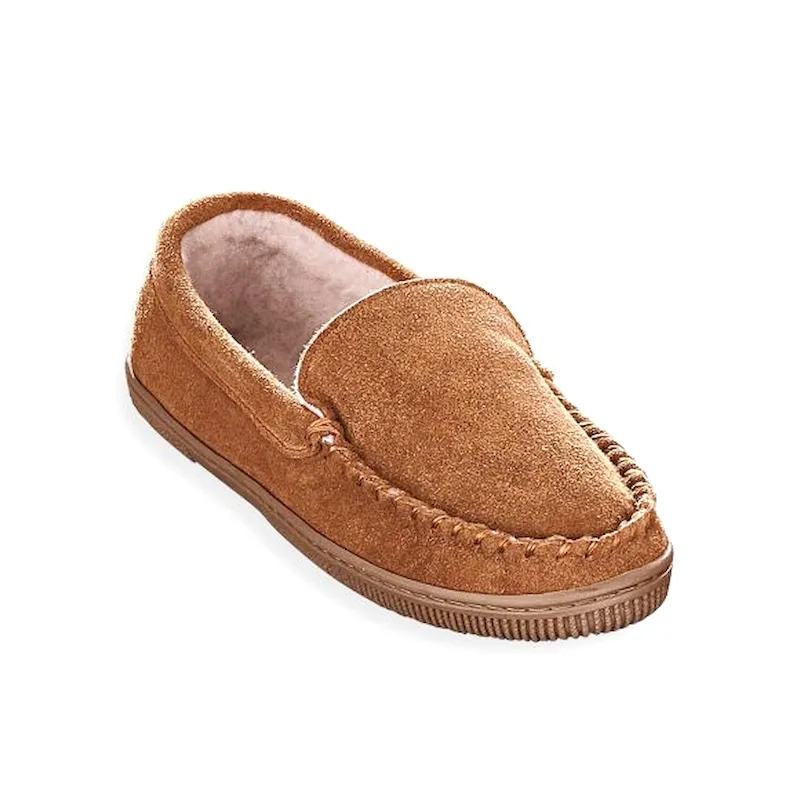 Mens leather venetian moccasin slippers falt casual loafter shoes