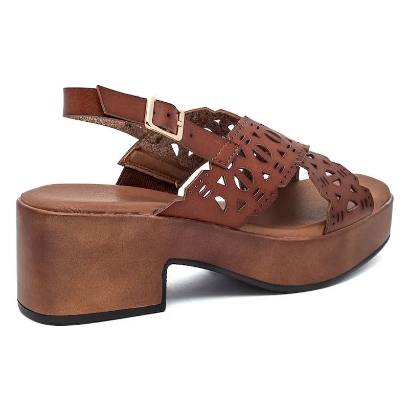 Women's summer platforms straps sandal with square toe and block heel