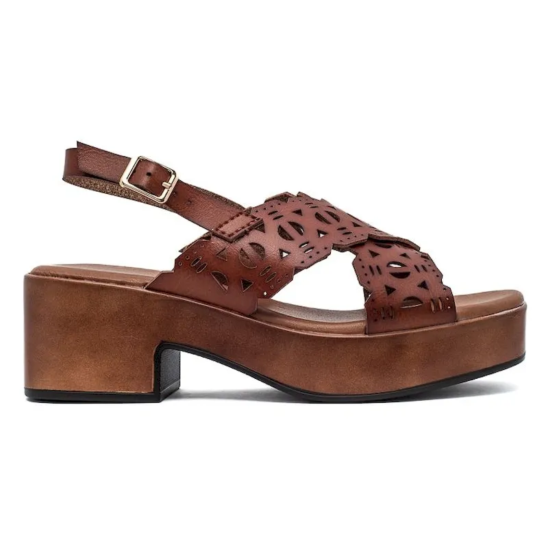 Women's summer platforms straps sandal with square toe and block heel