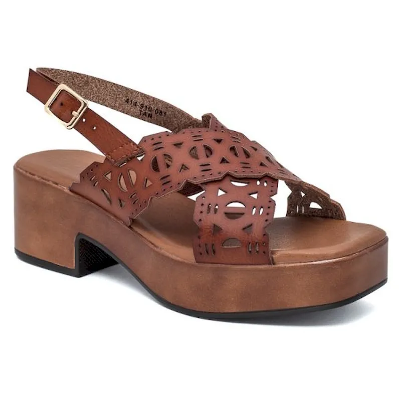 Women's summer platforms straps sandal with square toe and block heel