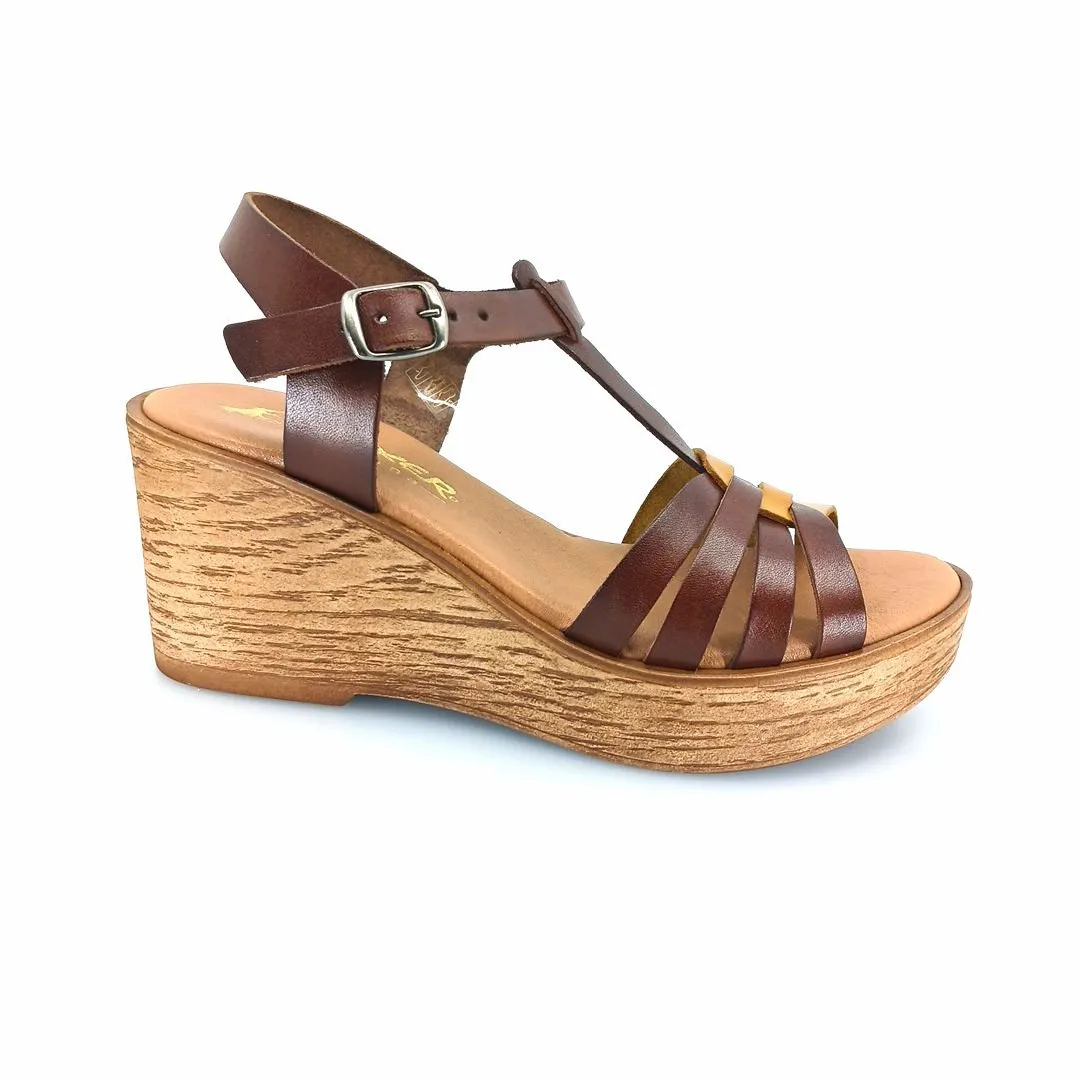 Womens summer platforms sandals leather wedge sandals