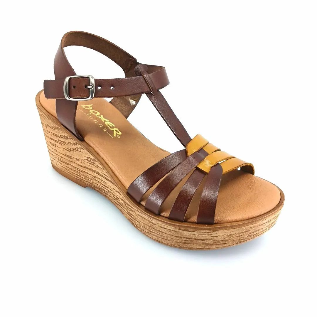 Womens summer platforms sandals leather wedge sandals